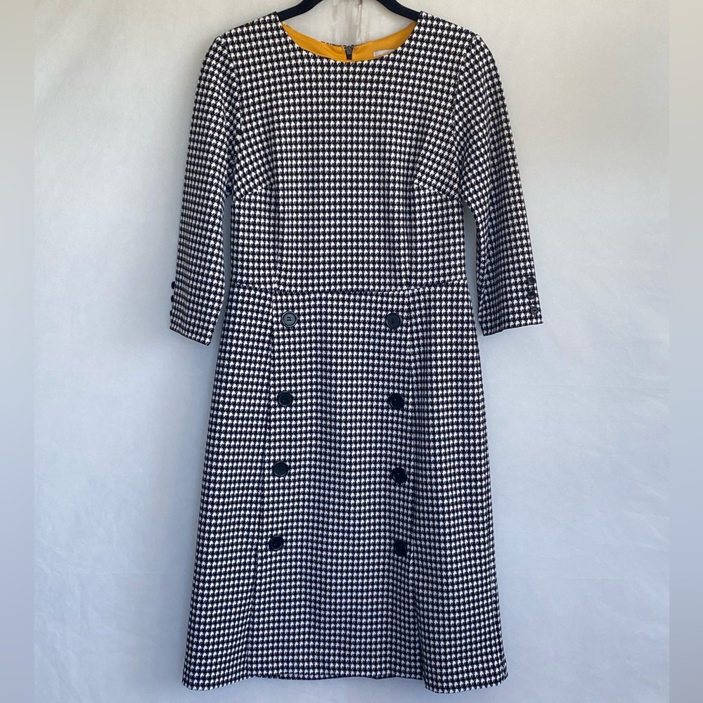 Shelby& Palmer Elegant Black and White Houndstooth Dress size 6